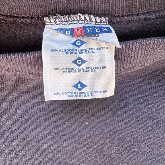 Vintage Jerzees New York USA Blue Sweatshirt Size L - Picture 2 of 11